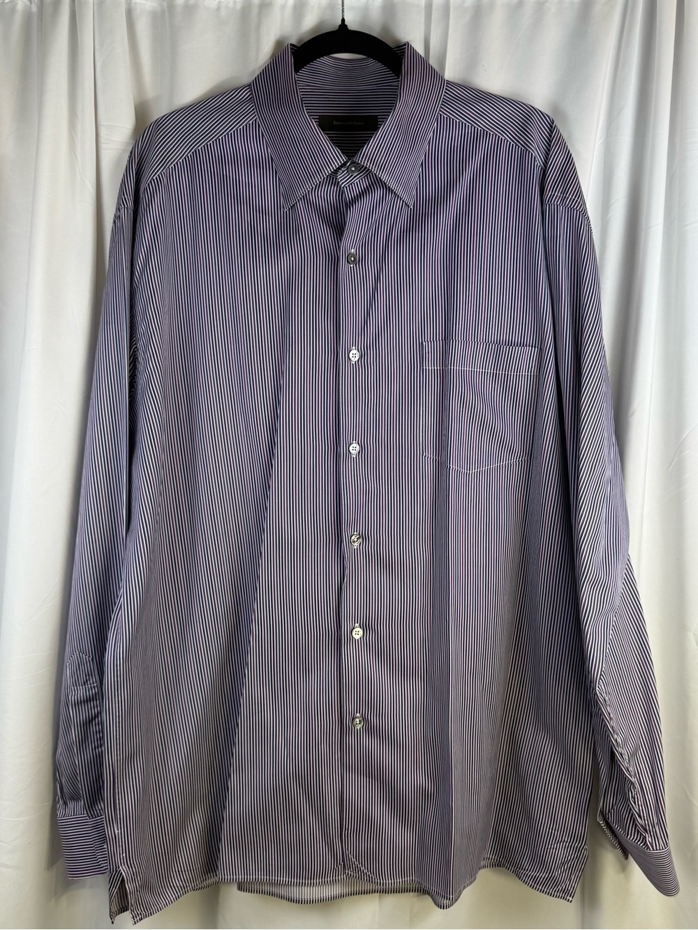Ermenegildo Zegna Men’s XXL Striped Long Sleeve Dress Shirt